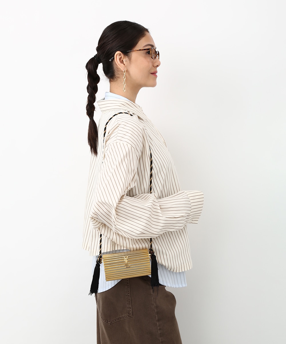 レイヤードストライプシャツ