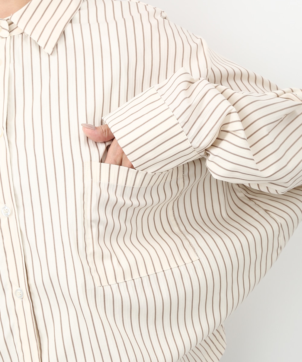 レイヤードストライプシャツ