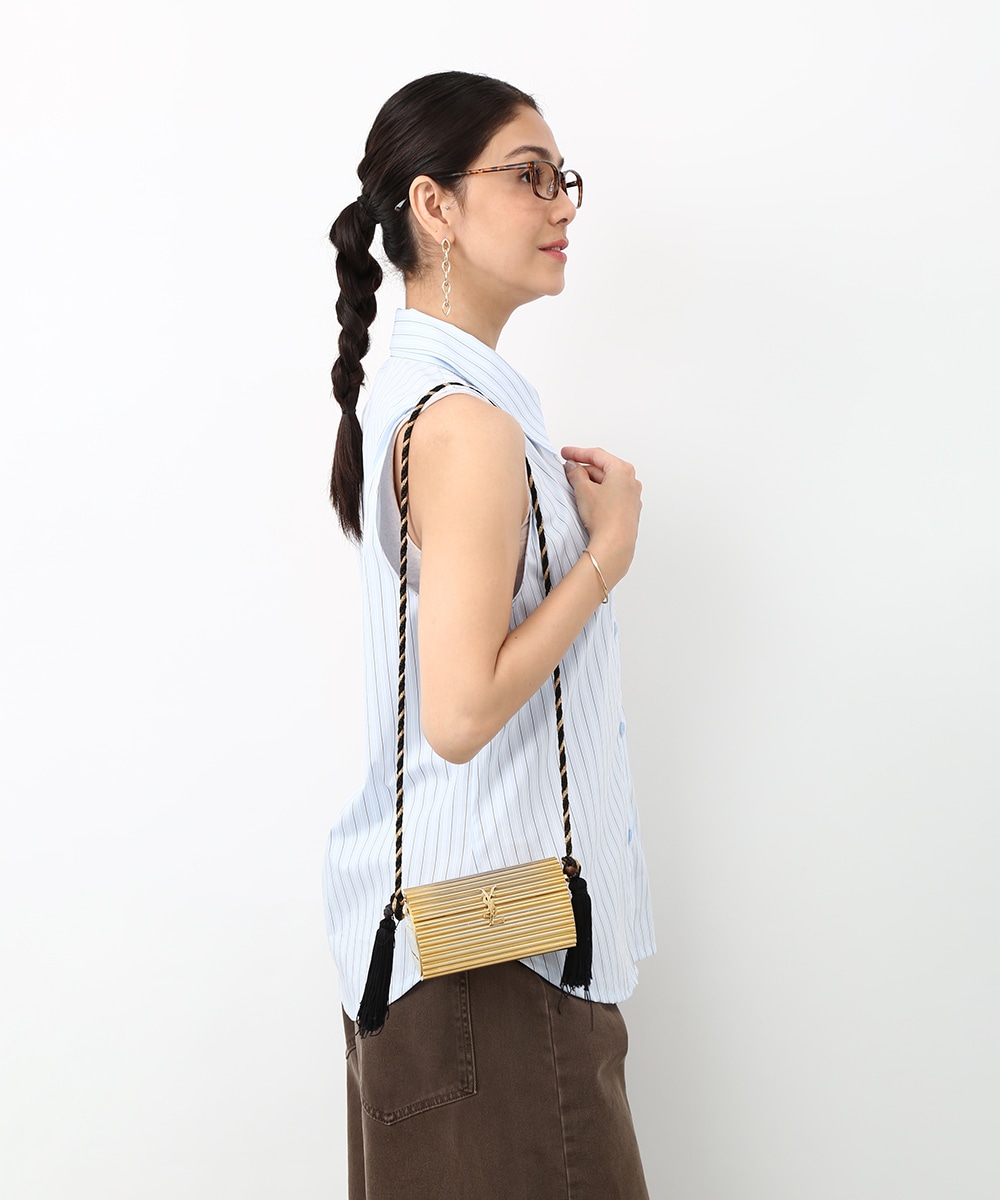 レイヤードストライプシャツ