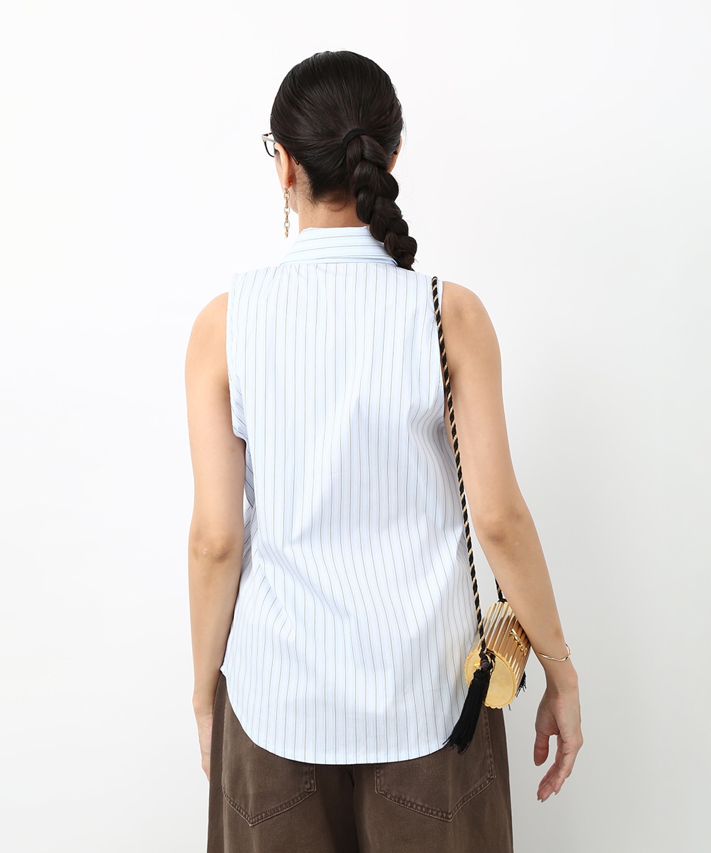 レイヤードストライプシャツ