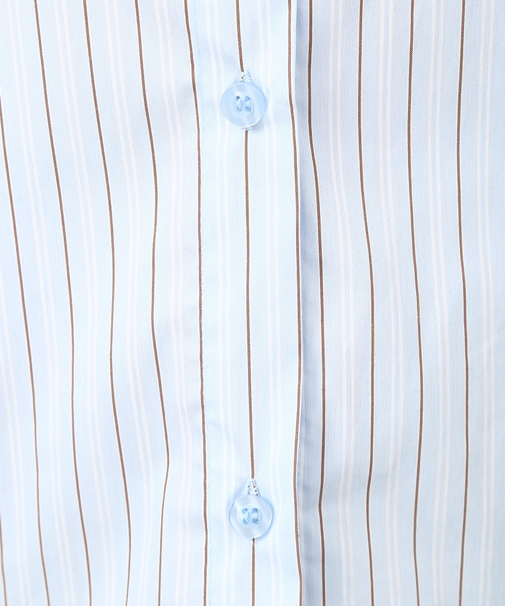 レイヤードストライプシャツ