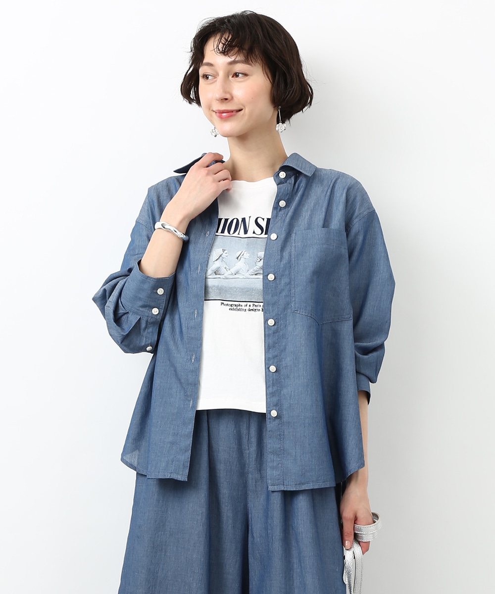 シアーデニムシャツ