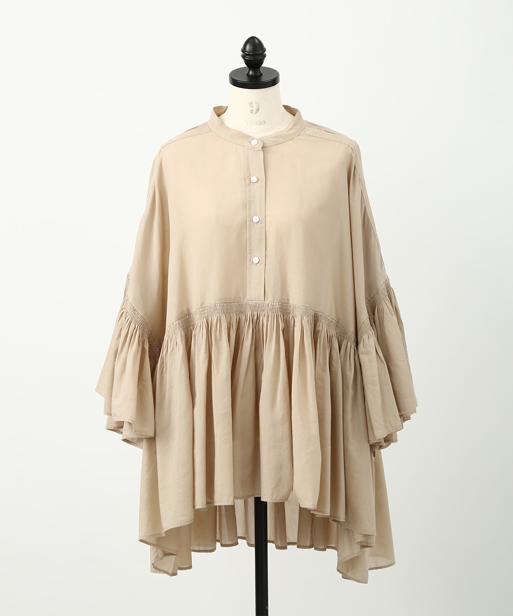 コットンギャザーブラウス