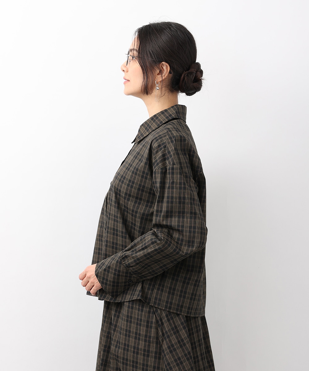 チェックコンパクトシャツ