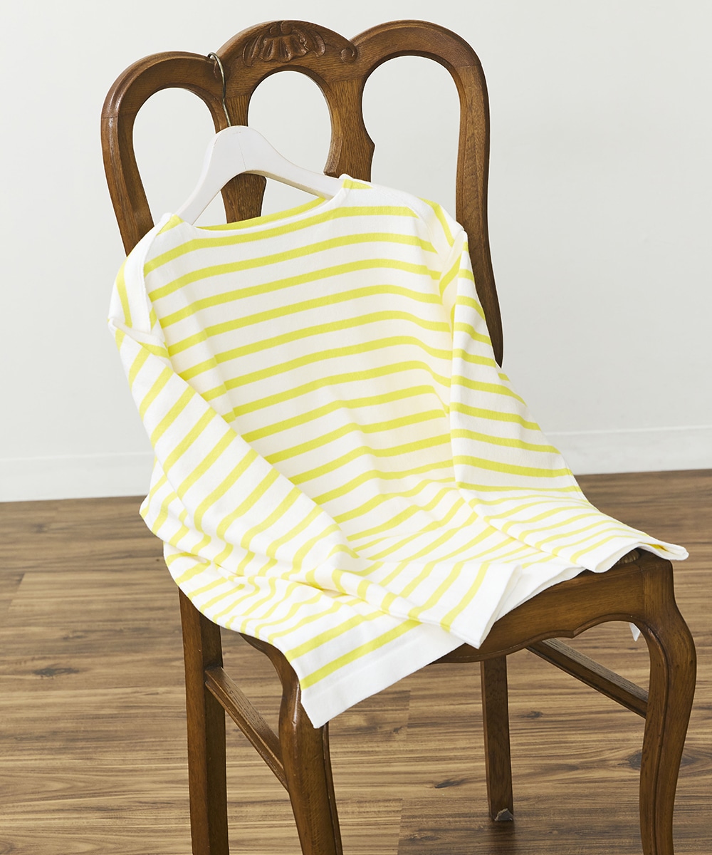 ウェーブコットンバスクニットプルオーバー