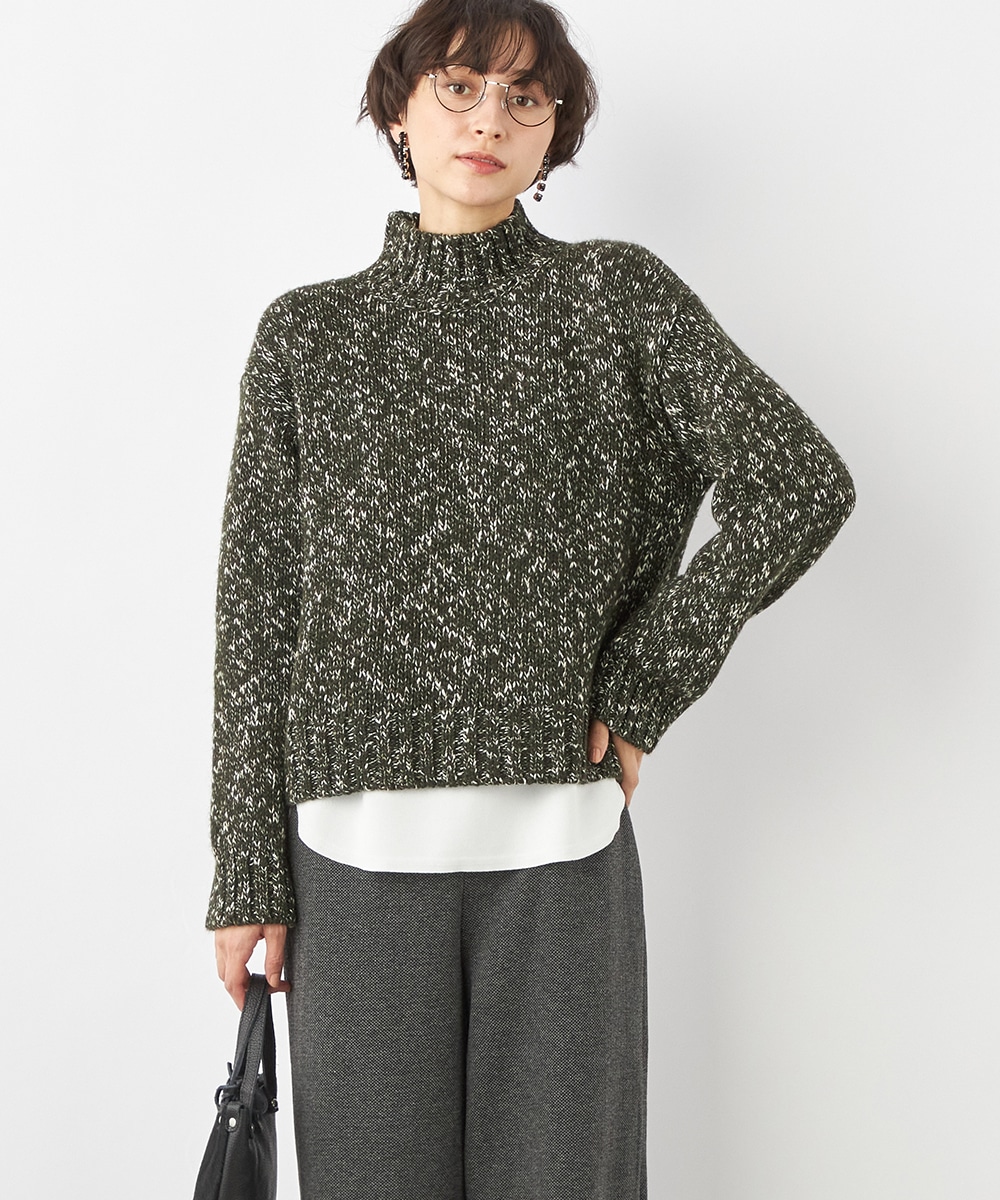 ミックスカラーニットプルオーバー