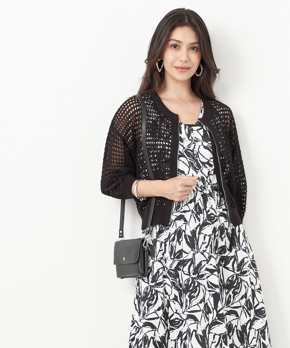  armoire capriceのメッシュジップカーディガン