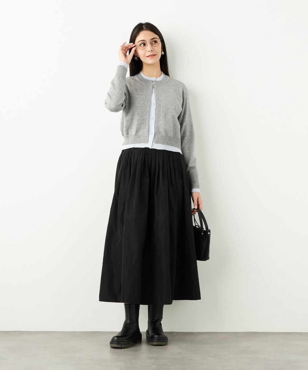 レイヤードデザインニット