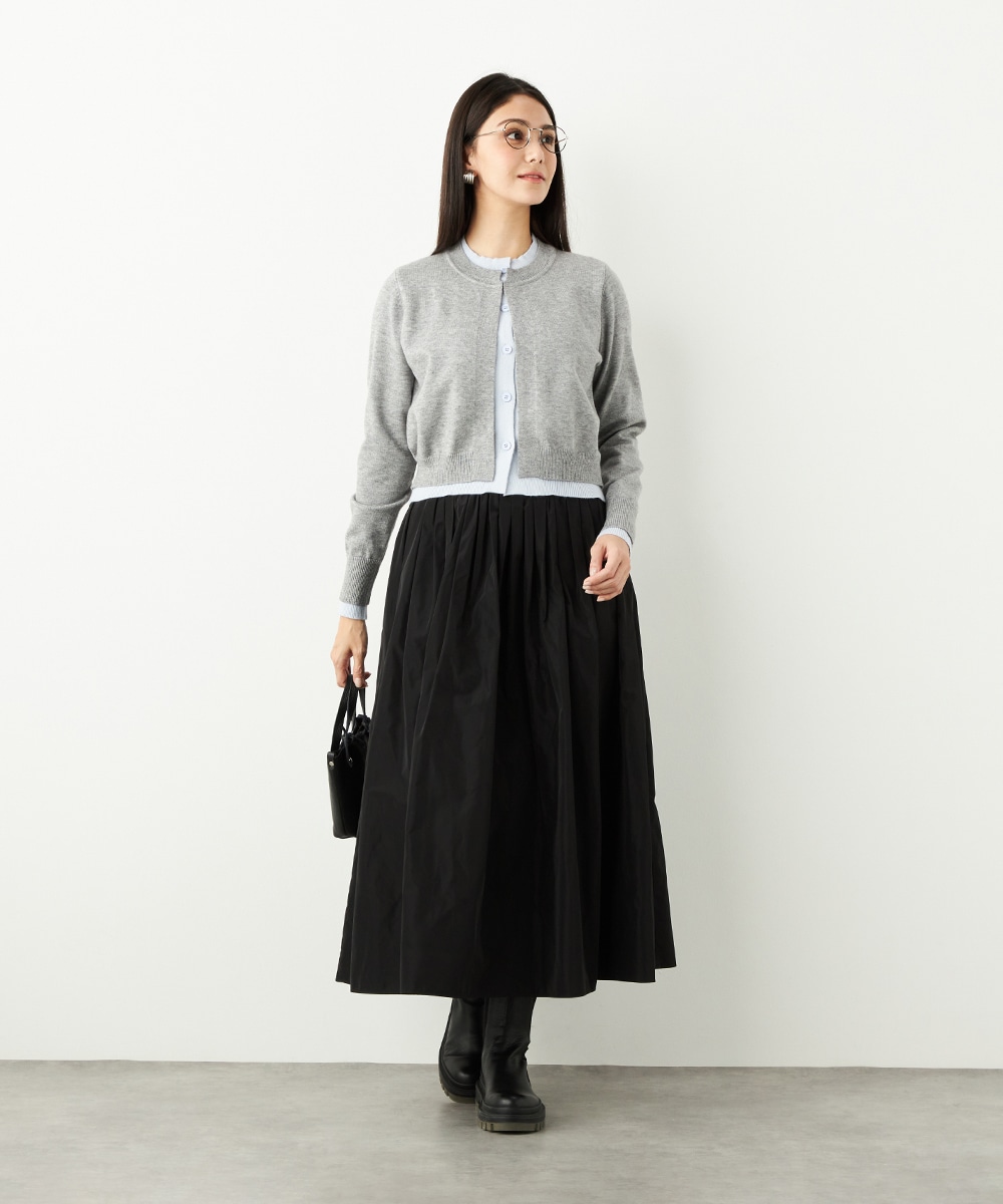 レイヤードデザインニット