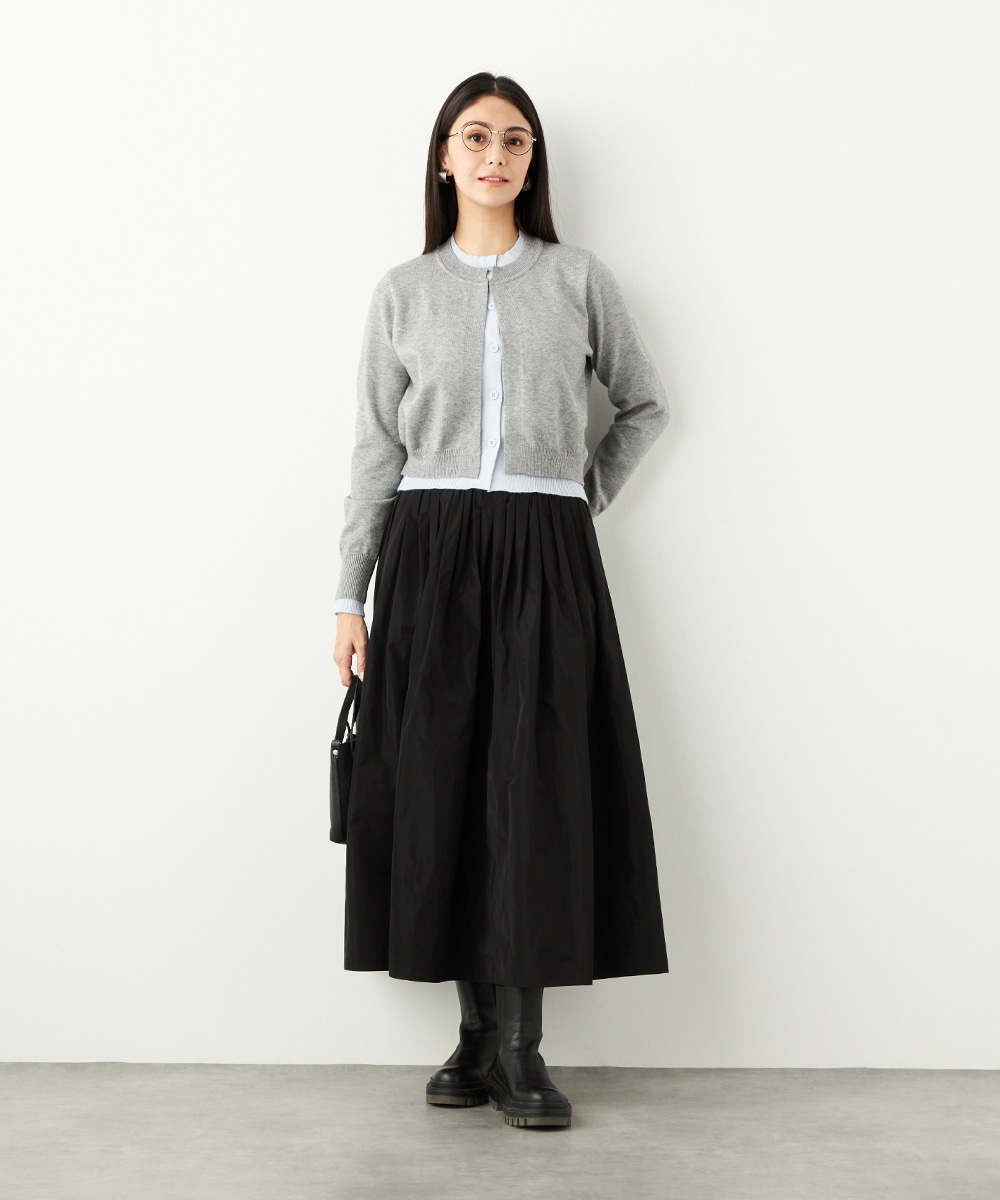 レイヤードデザインニット