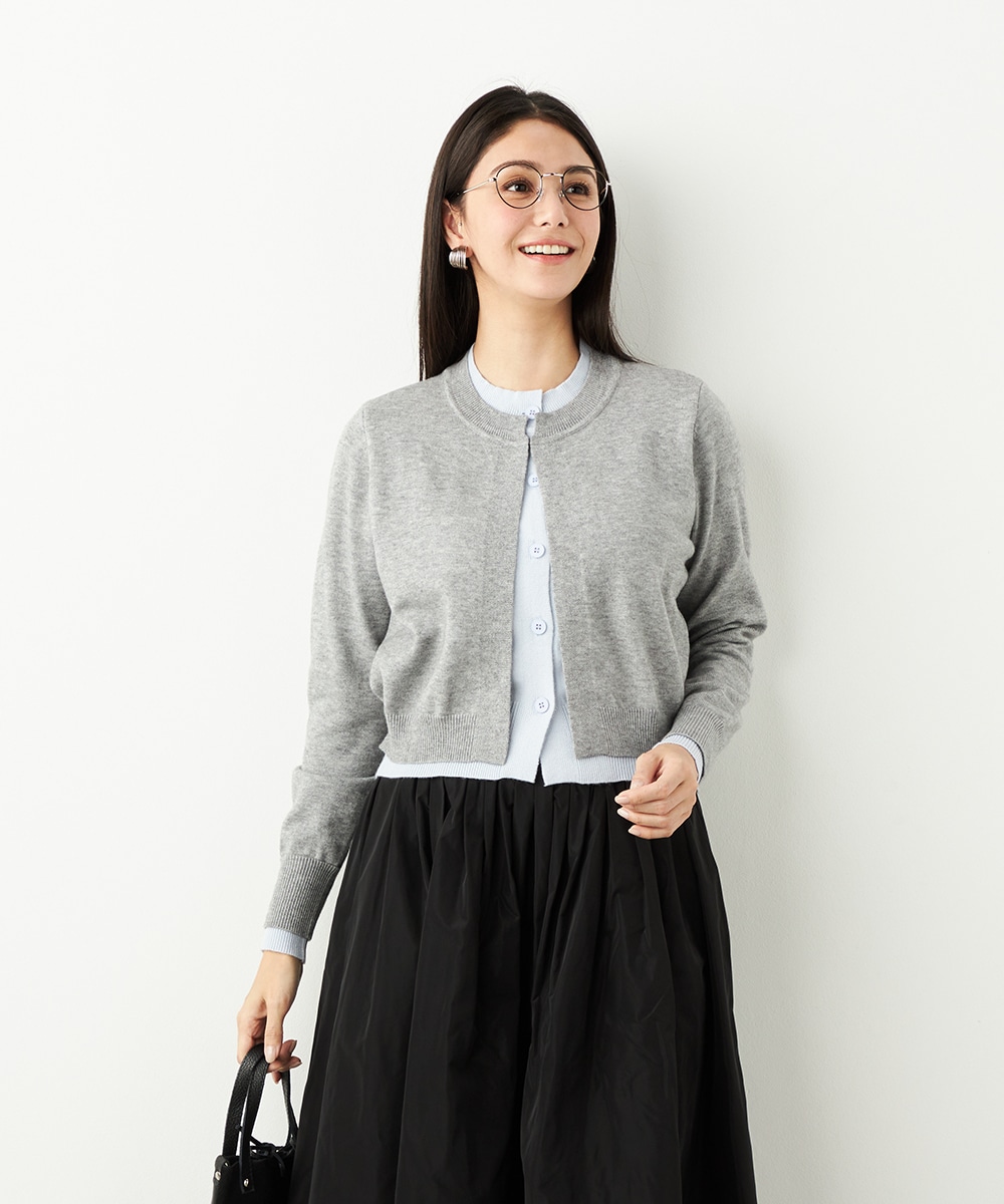 レイヤードデザインニット