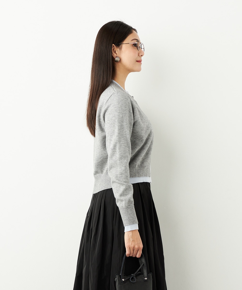 レイヤードデザインニット