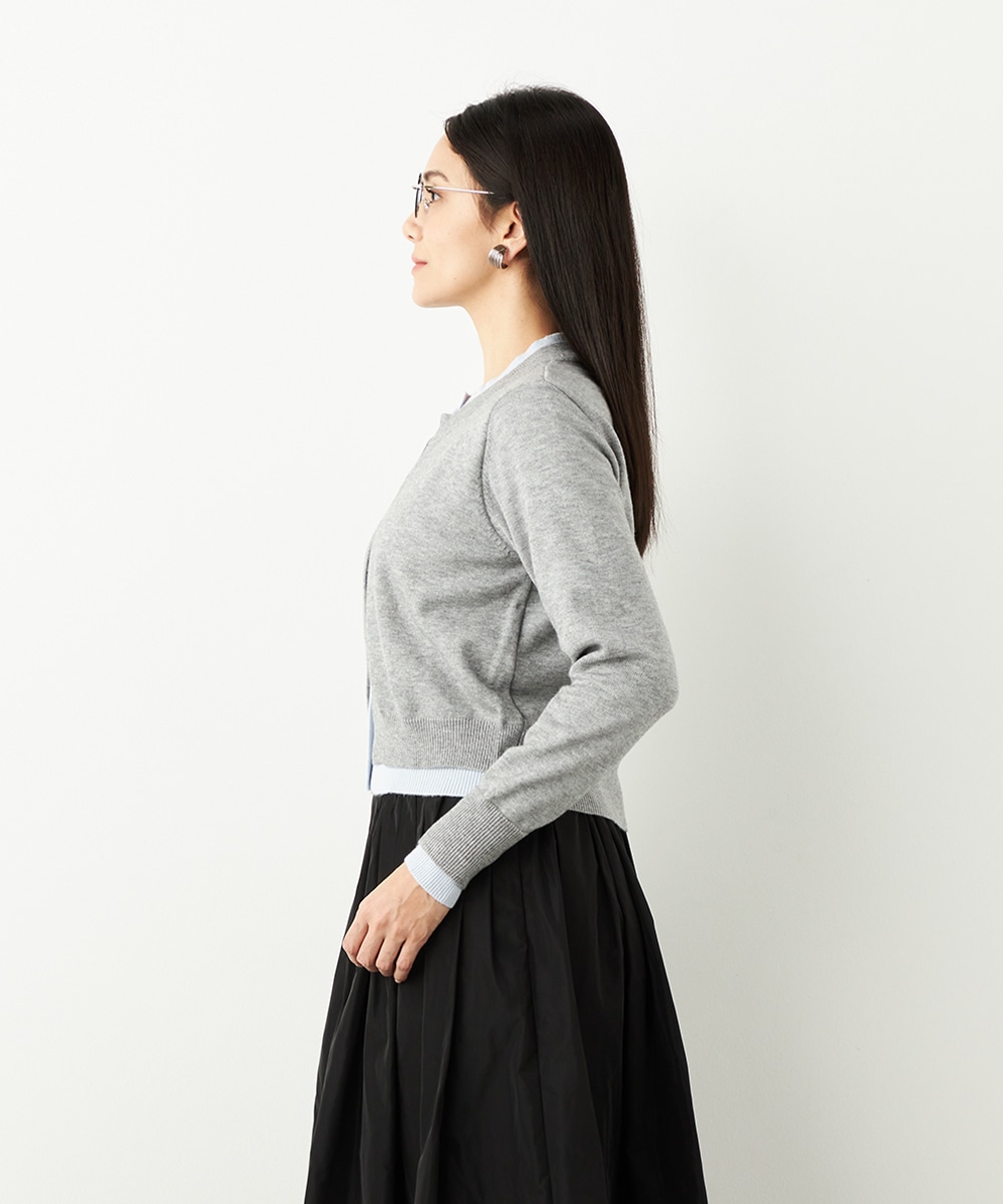 レイヤードデザインニット