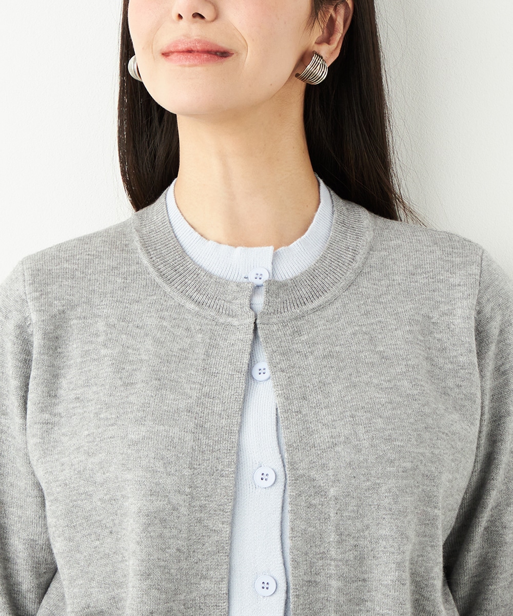 レイヤードデザインニット