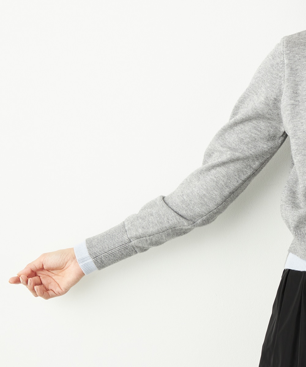 レイヤードデザインニット