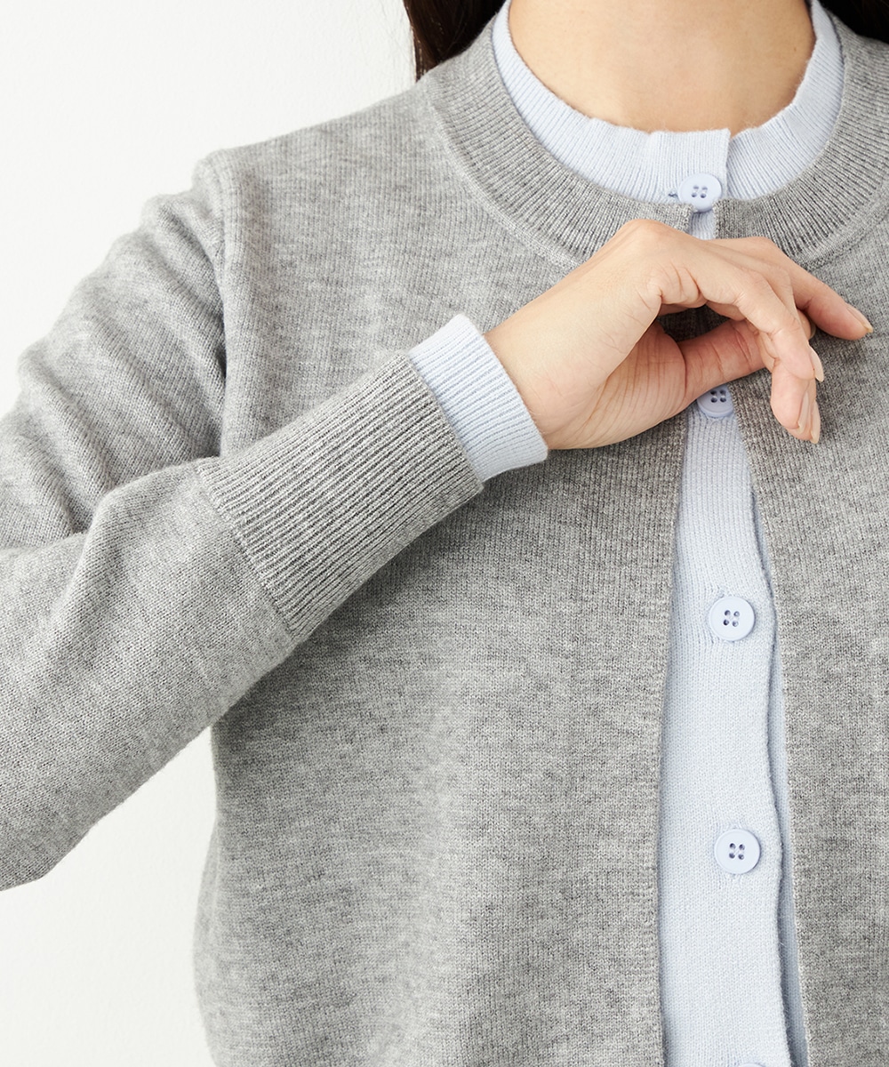 レイヤードデザインニット