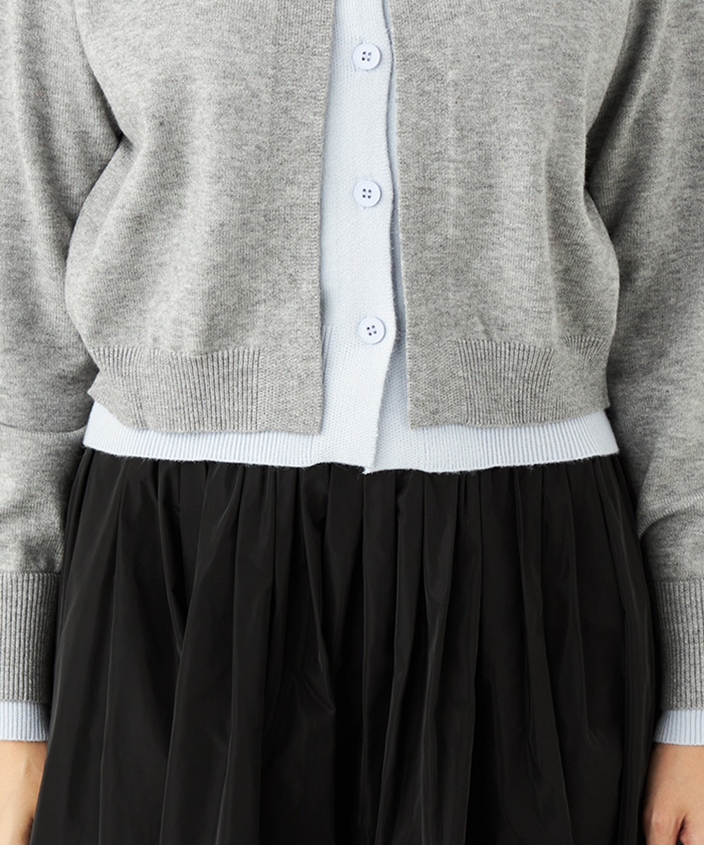 レイヤードデザインニット