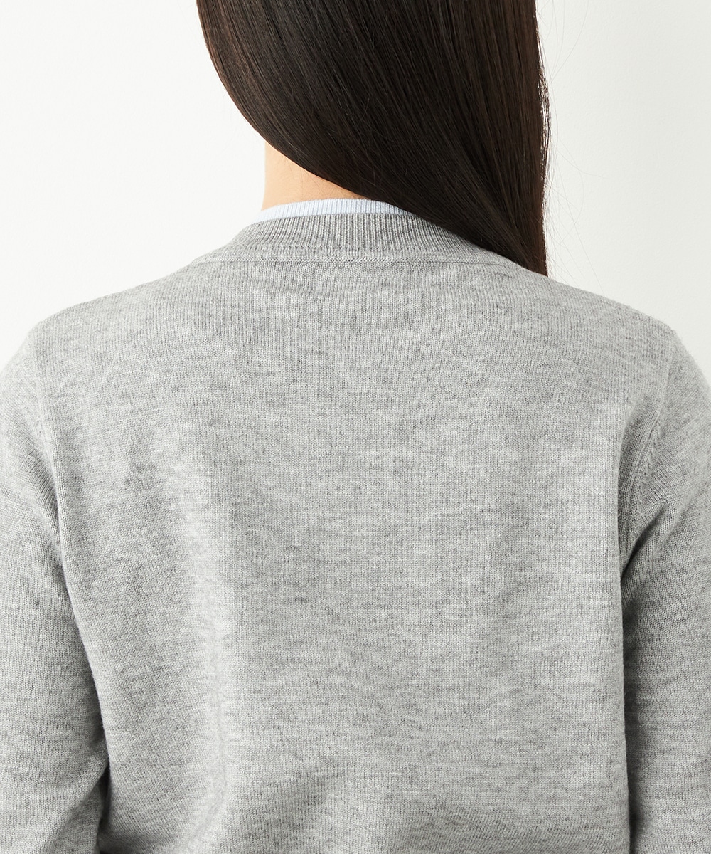 レイヤードデザインニット