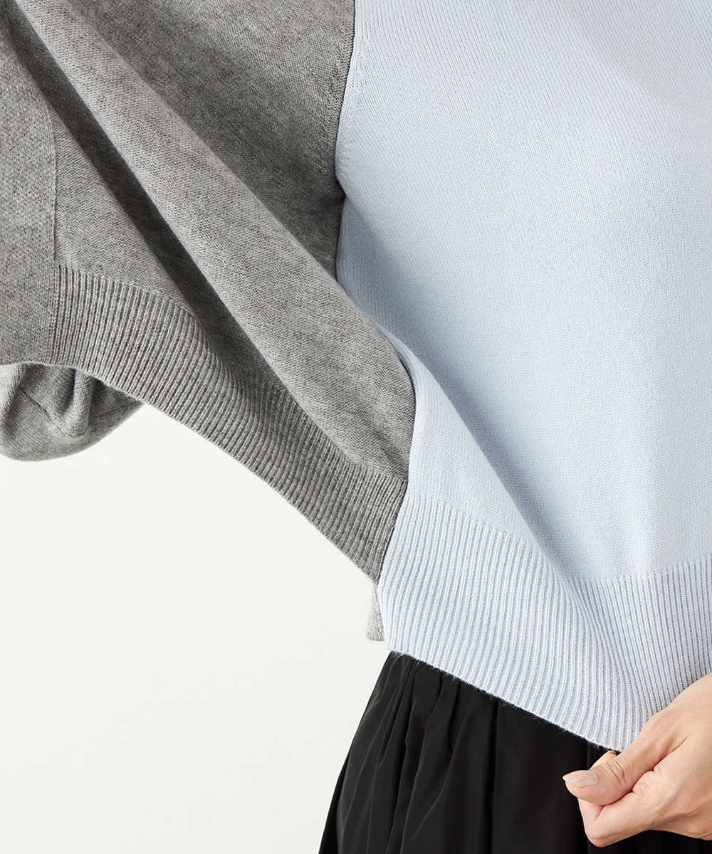 レイヤードデザインニット