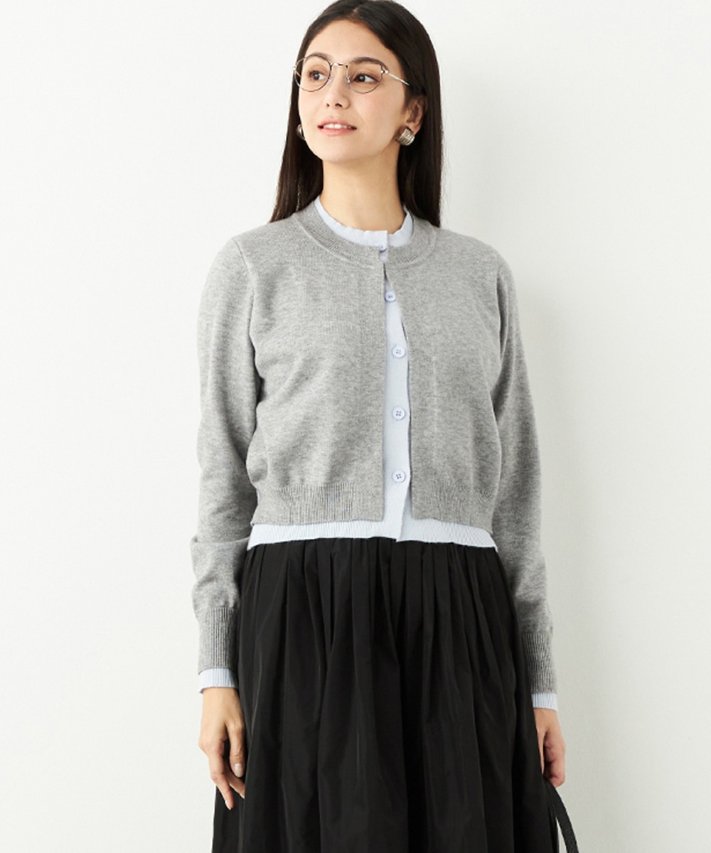 レイヤードデザインニット