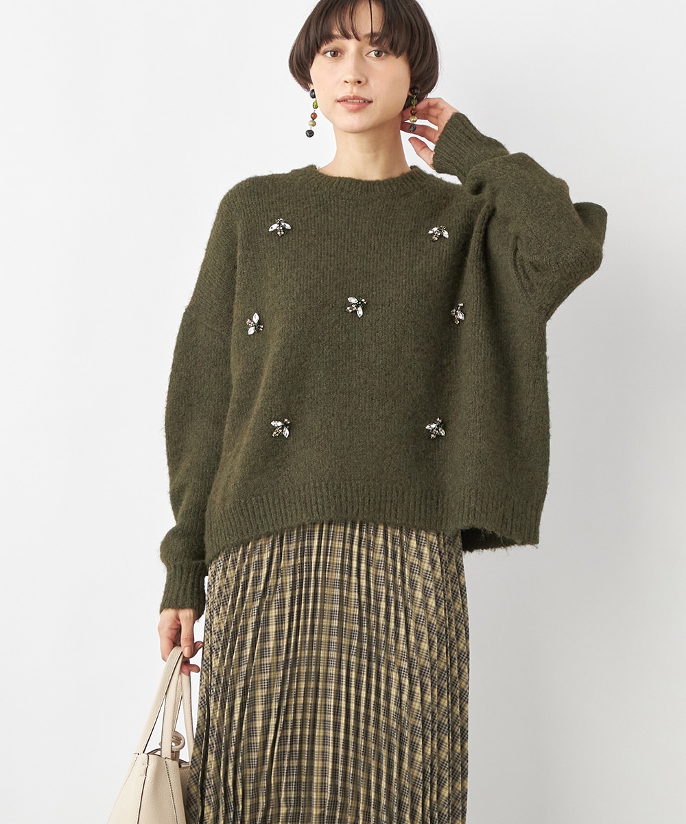 モチーフビジューニット