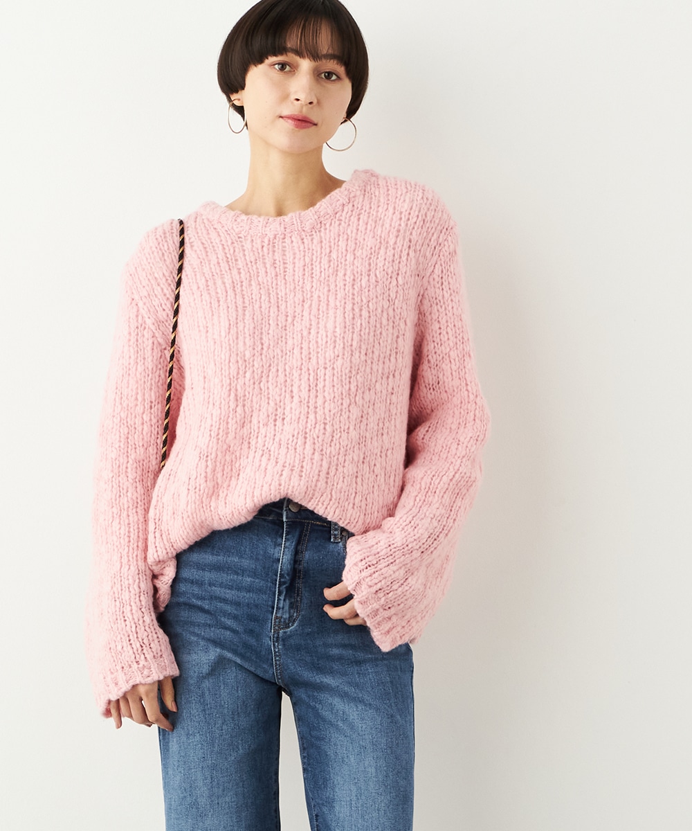 ルーズスリーブニット