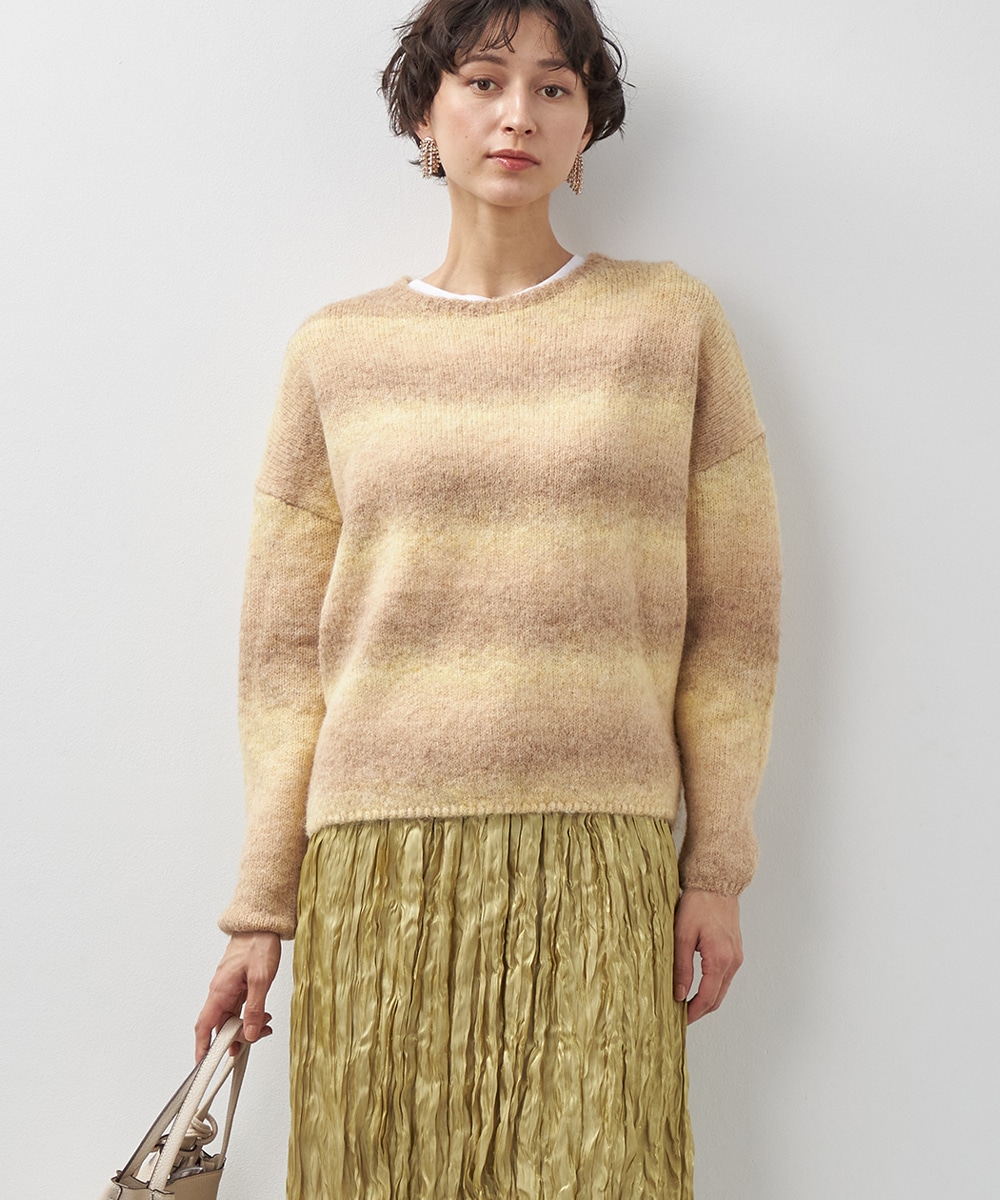  armoire capriceのぼかしボーダーニット