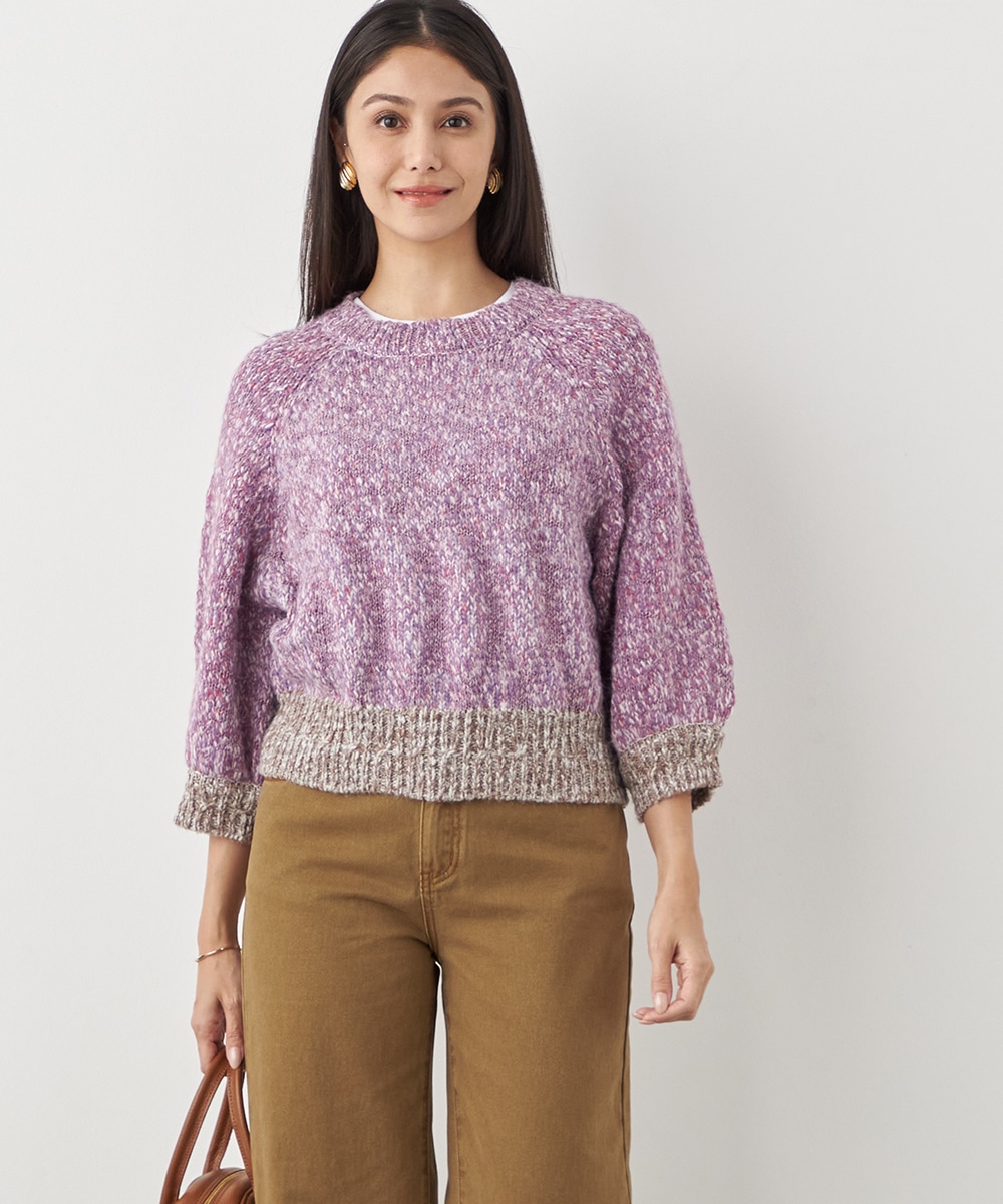 配色コンパクトニット