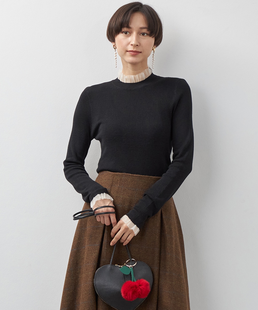  armoire capriceのプチフリルニット