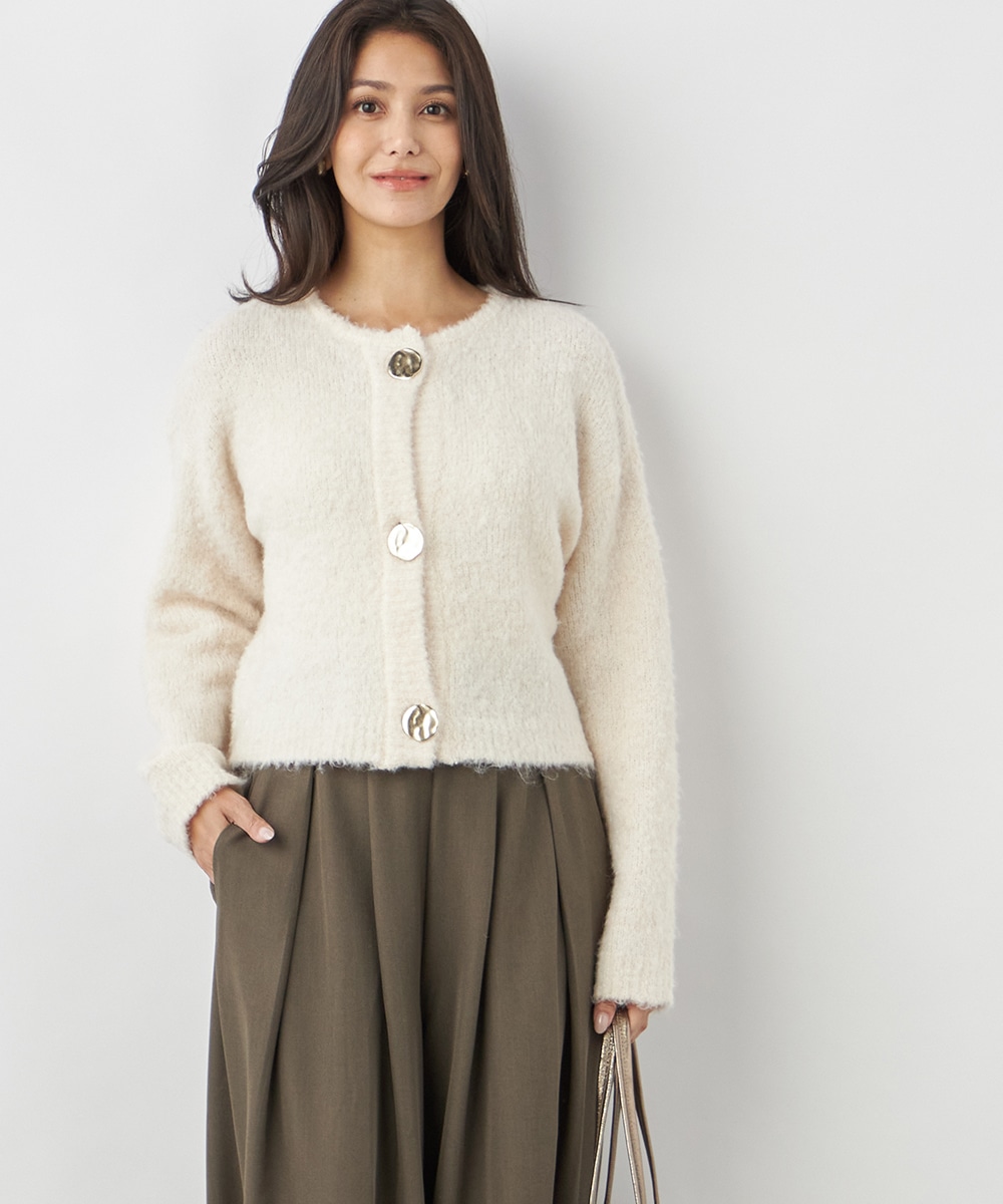 armoire capriceのビッグ釦カーディガン