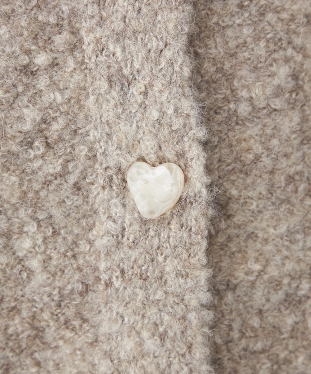 ハート釦カーディガン