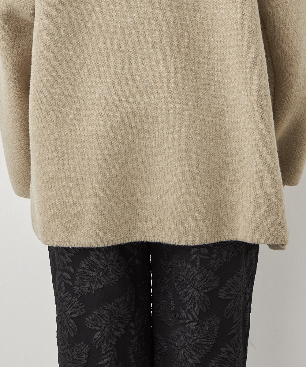 ベルト付きニットコート