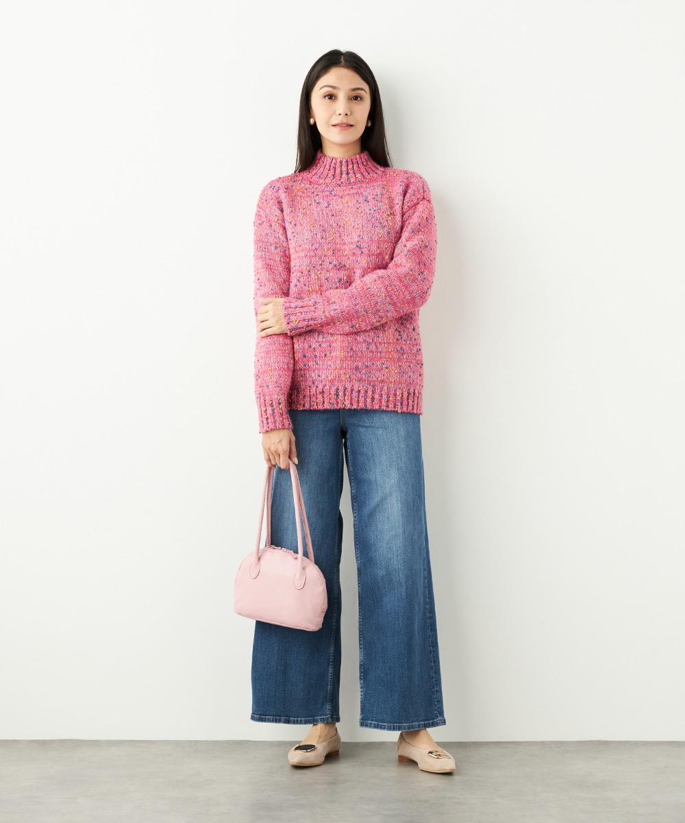 カラーネップニット