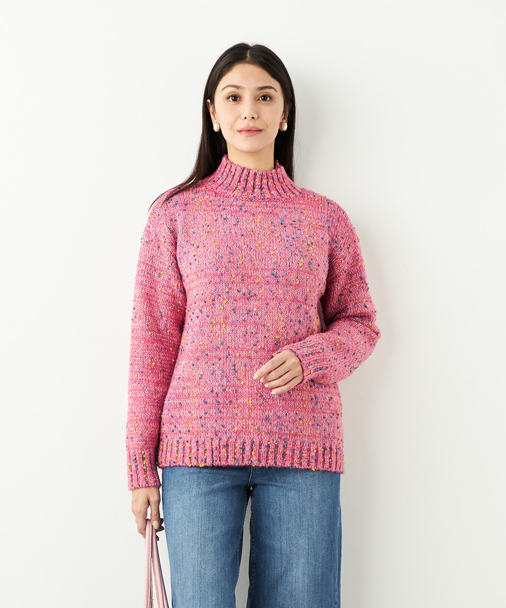 カラーネップニット