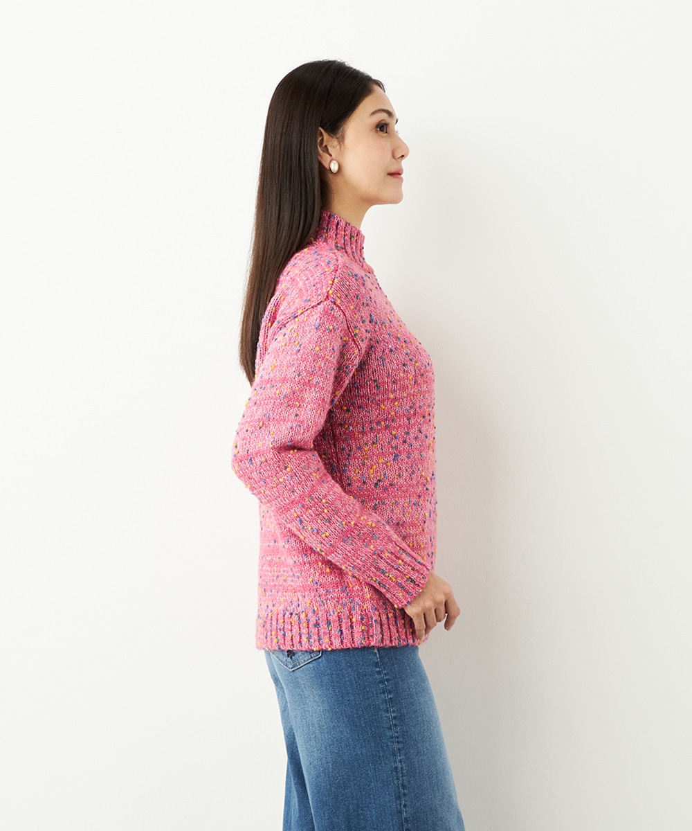 カラーネップニット