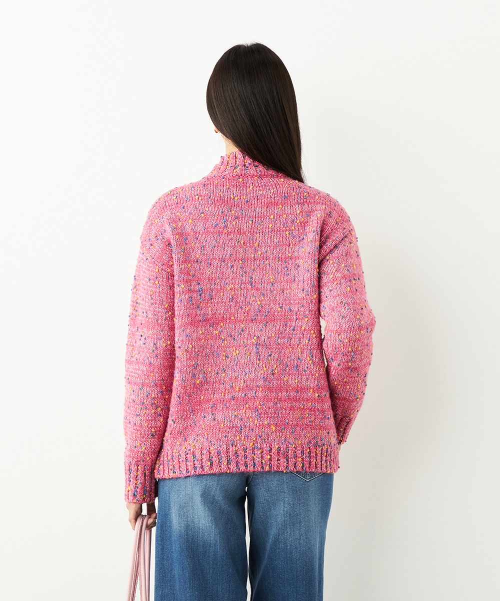 カラーネップニット