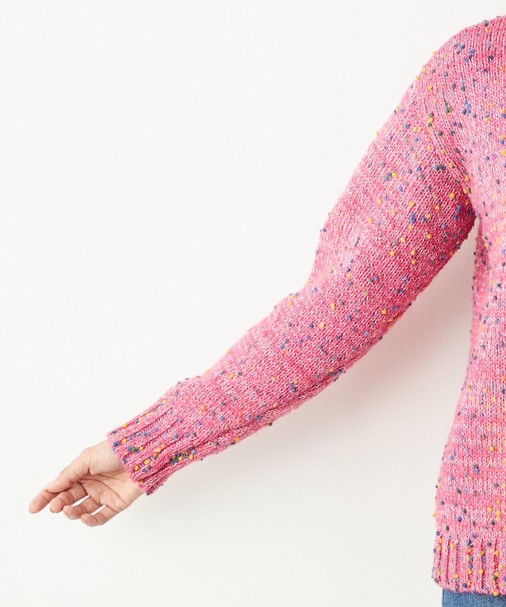 カラーネップニット