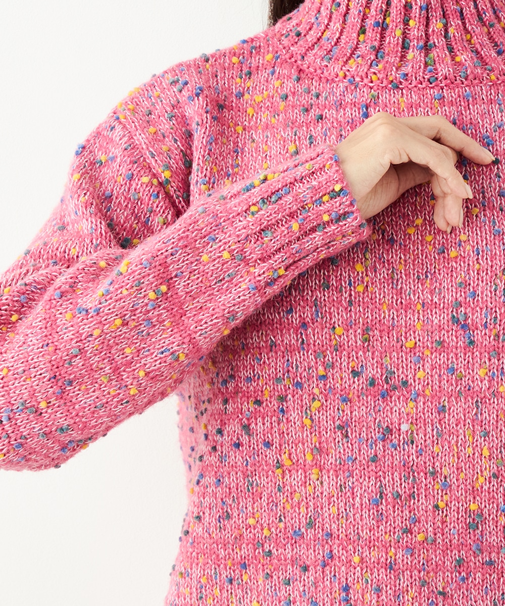 カラーネップニット