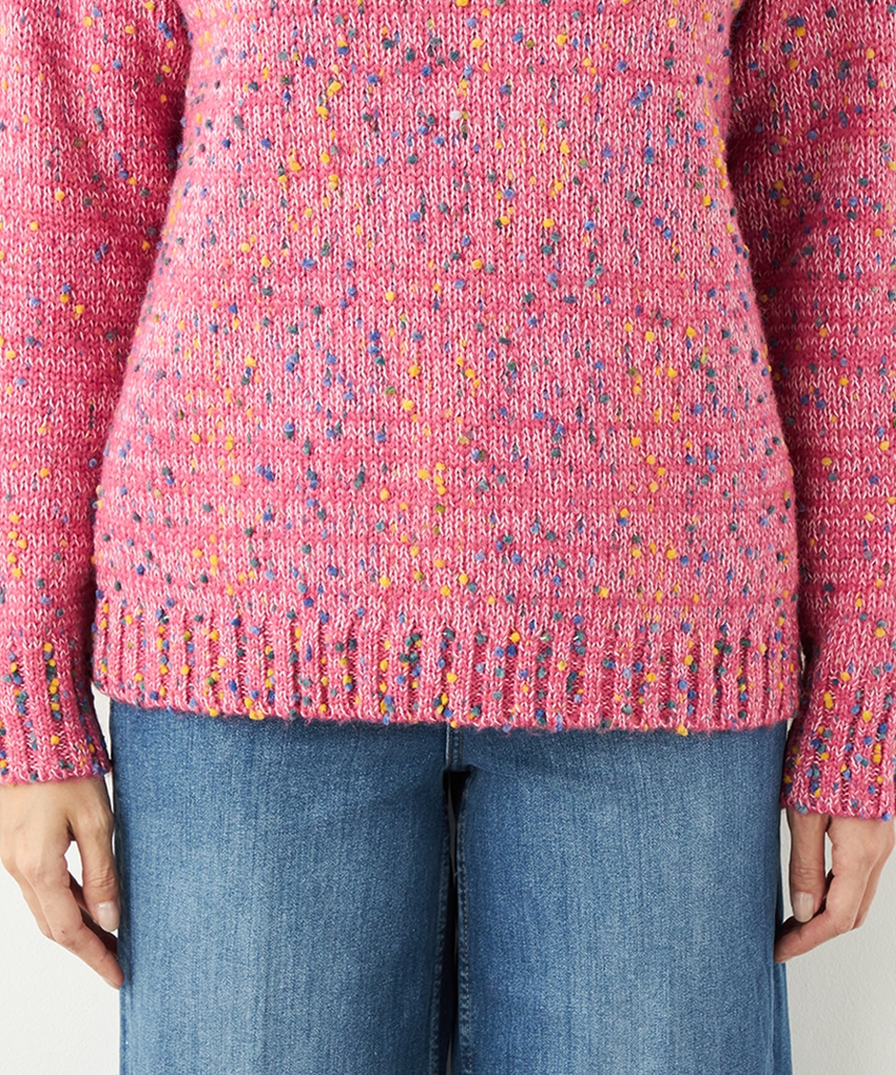 カラーネップニット