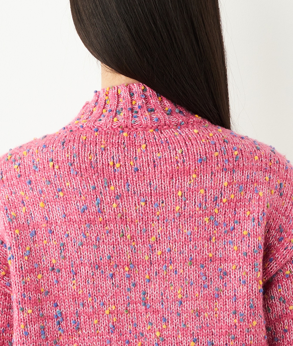 カラーネップニット