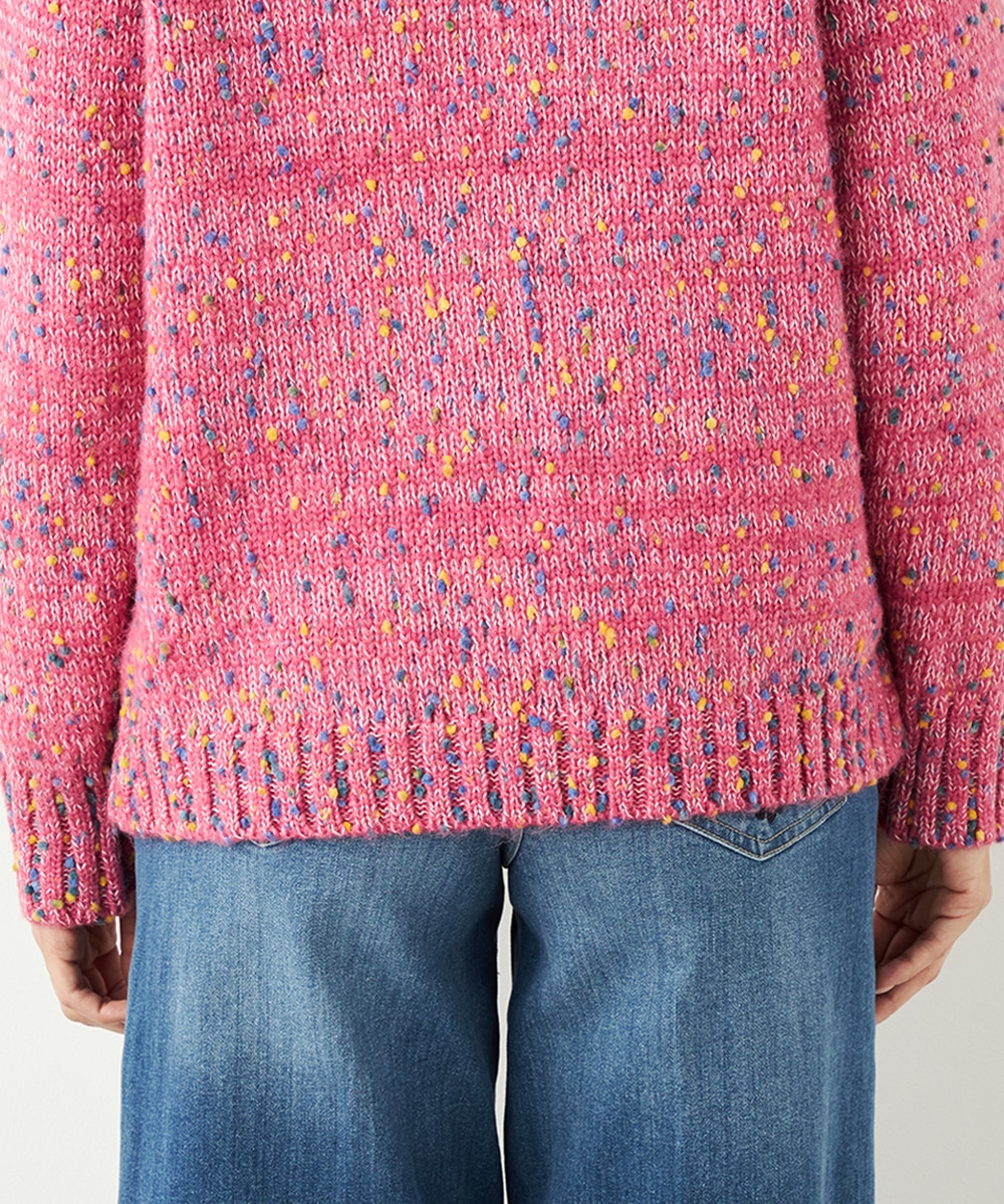 カラーネップニット