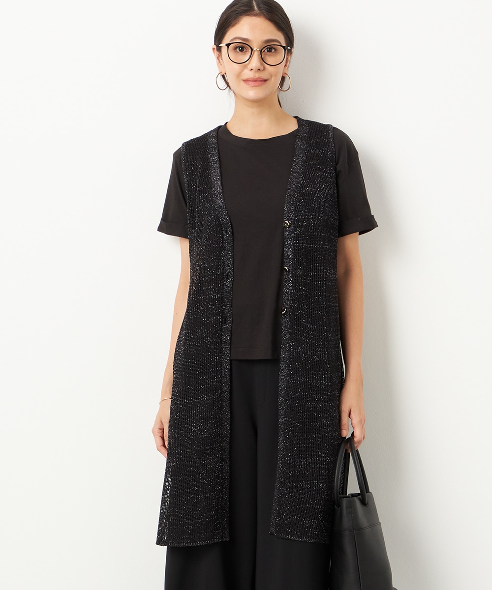  armoire capriceのメッシュロングジレ