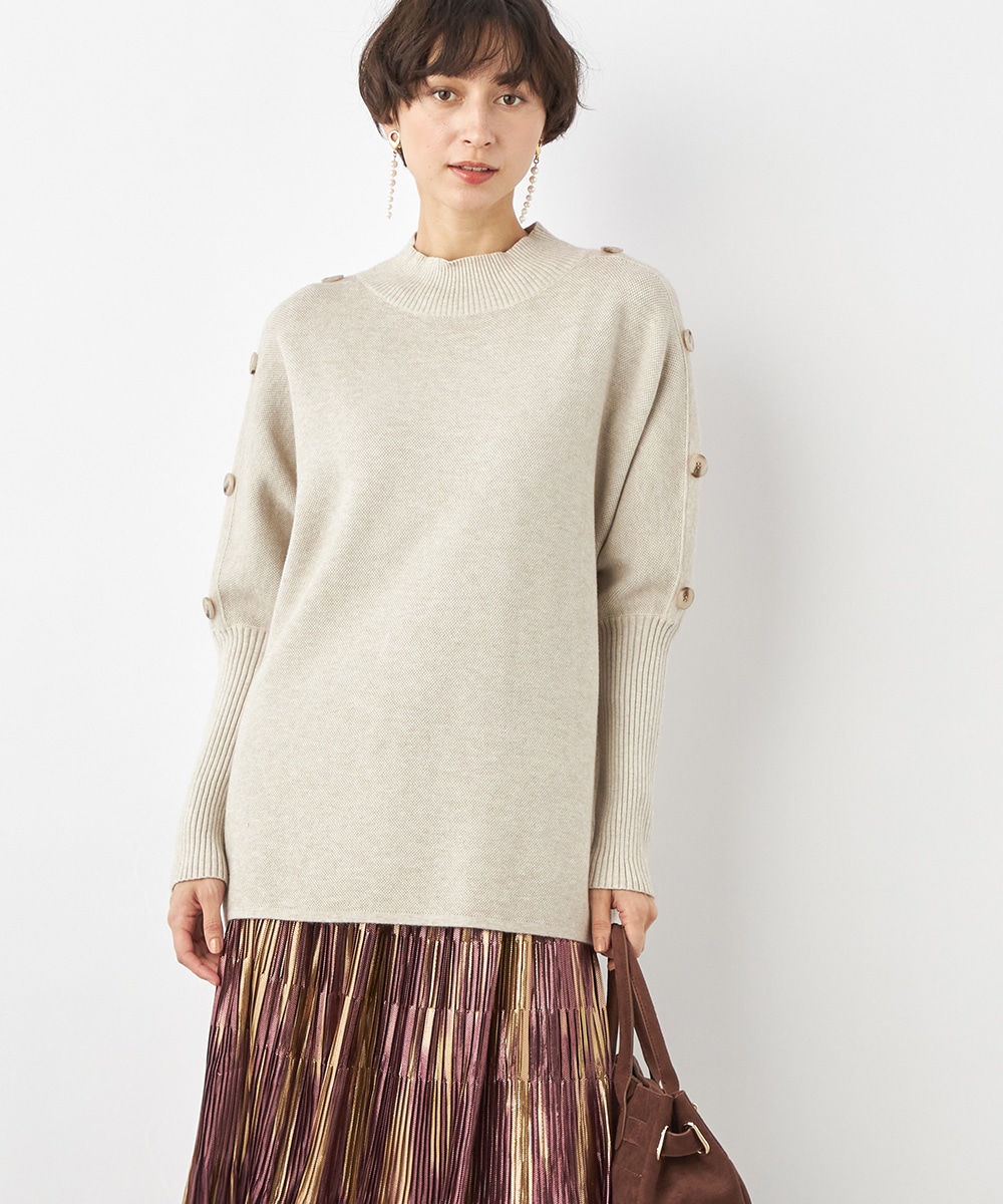 ボタンデザインチュニック