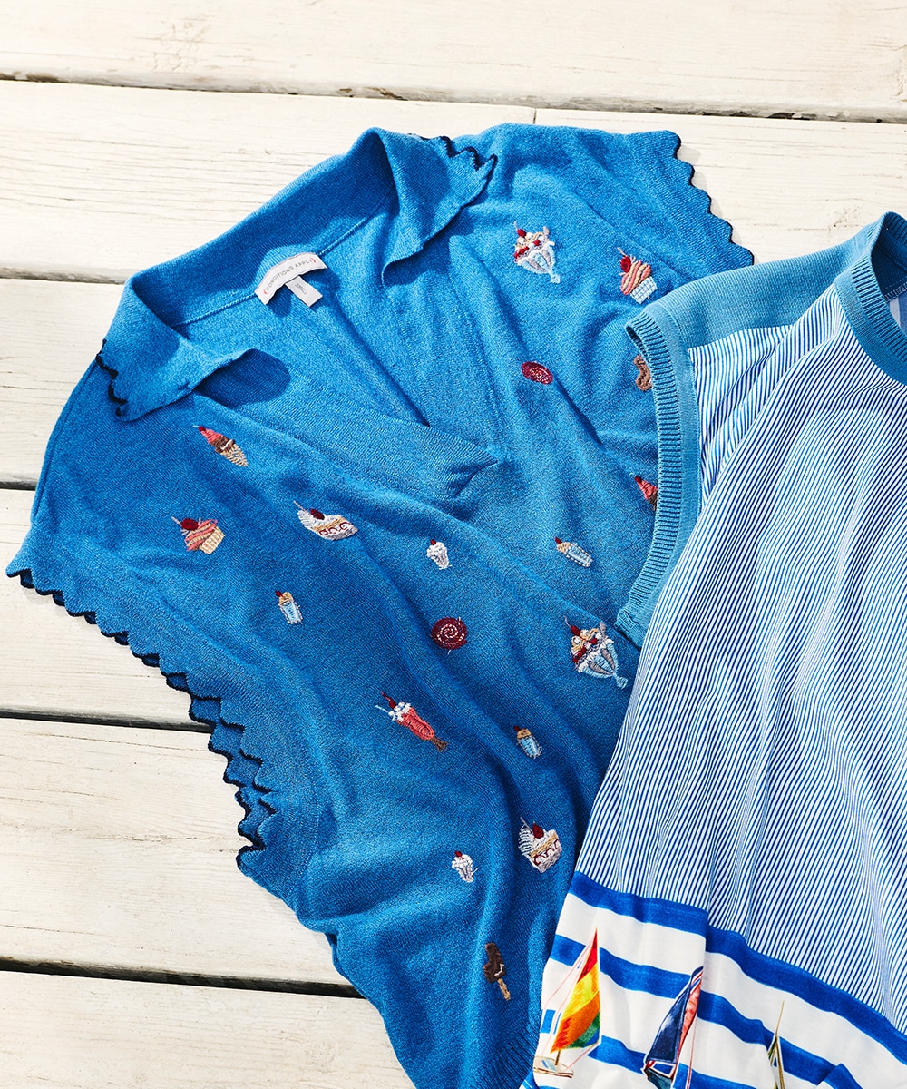 スイーツ刺繍ニット