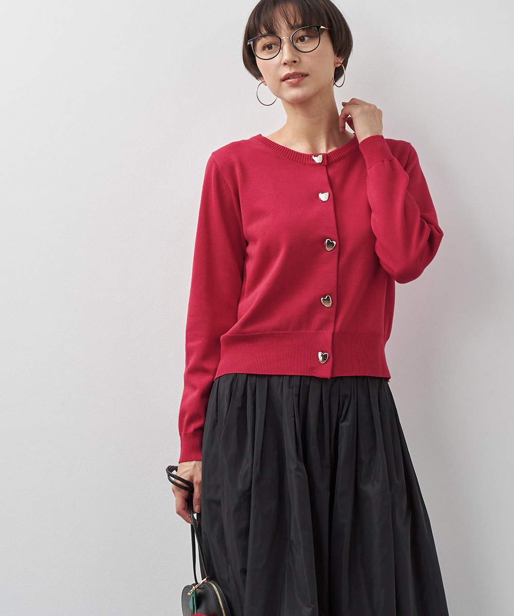  armoire capriceのハート釦カーディガン