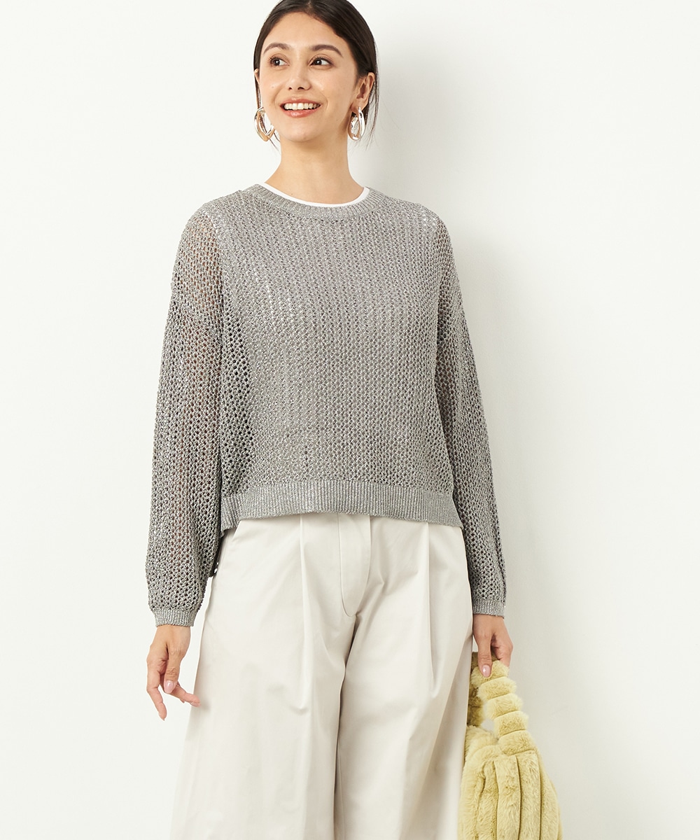  armoire capriceのラメメッシュプルオーバー