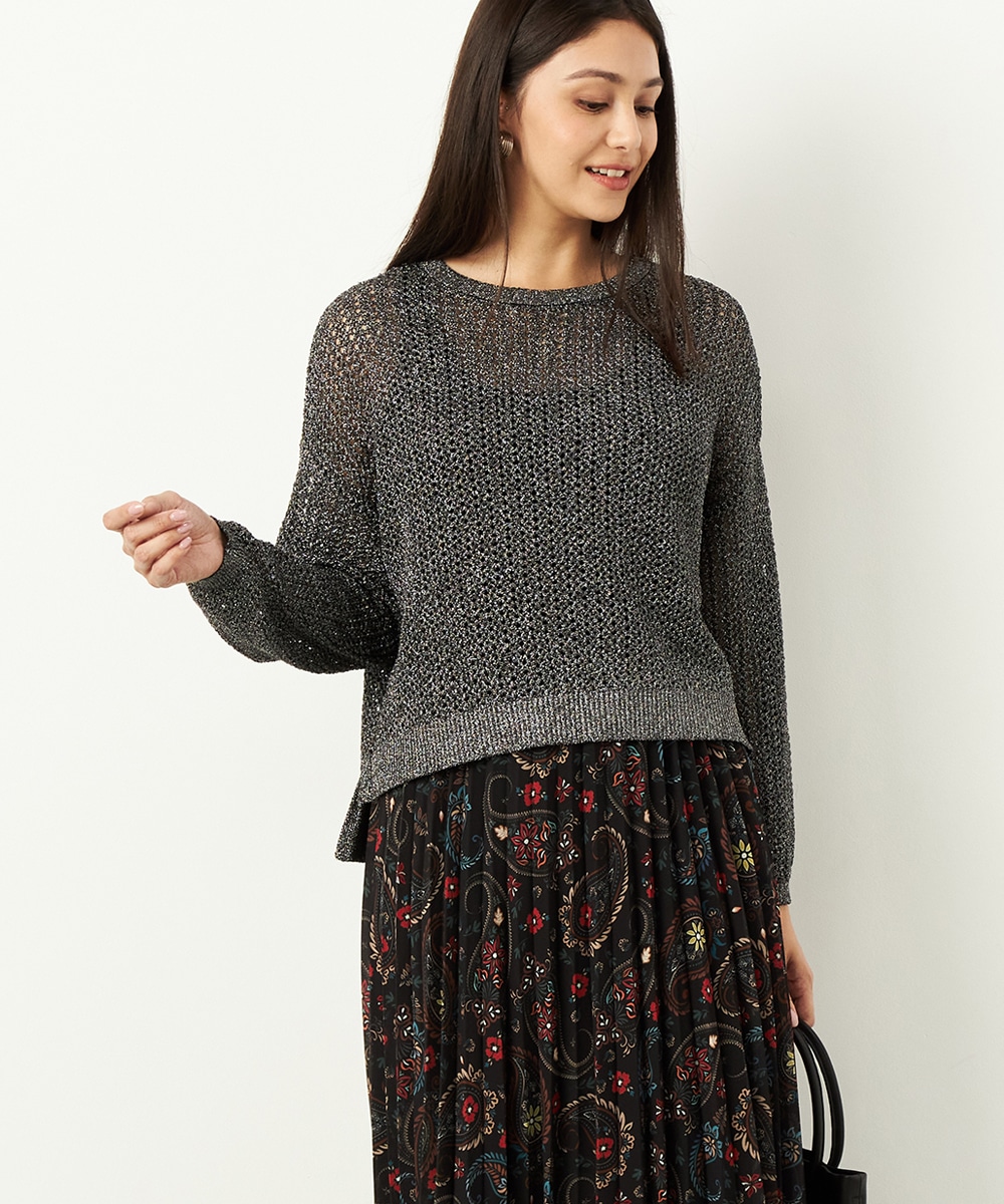  armoire capriceのラメメッシュプルオーバー