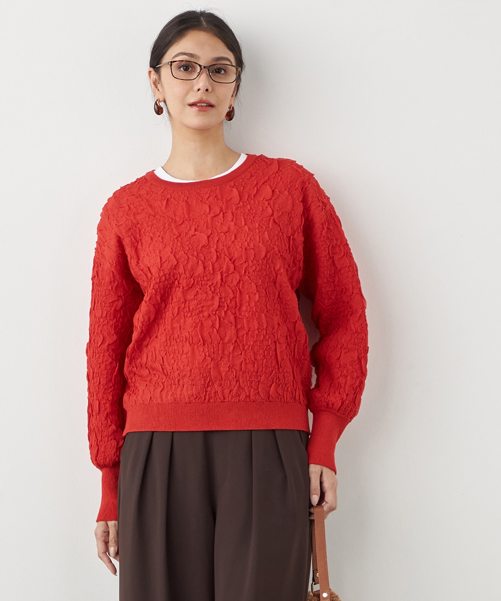 ふくれジャカードプルオーバー