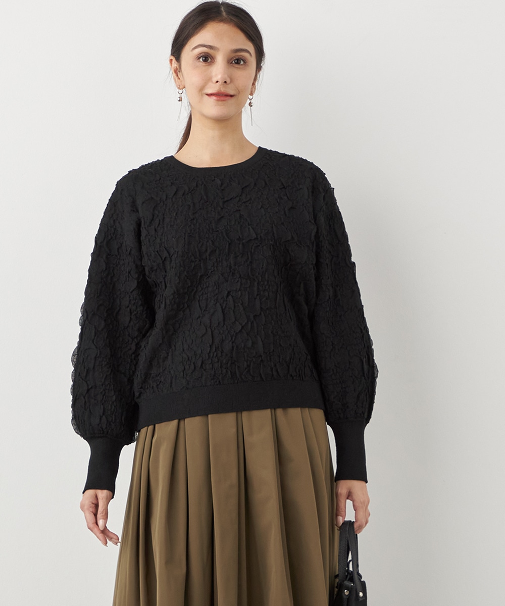 ふくれジャカードプルオーバー