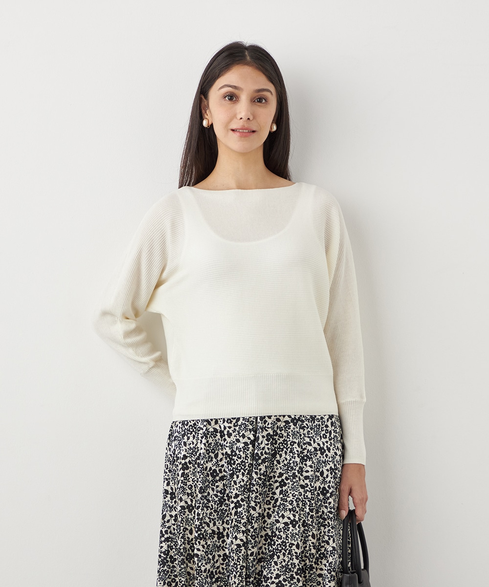 ドルマンスリーブニット